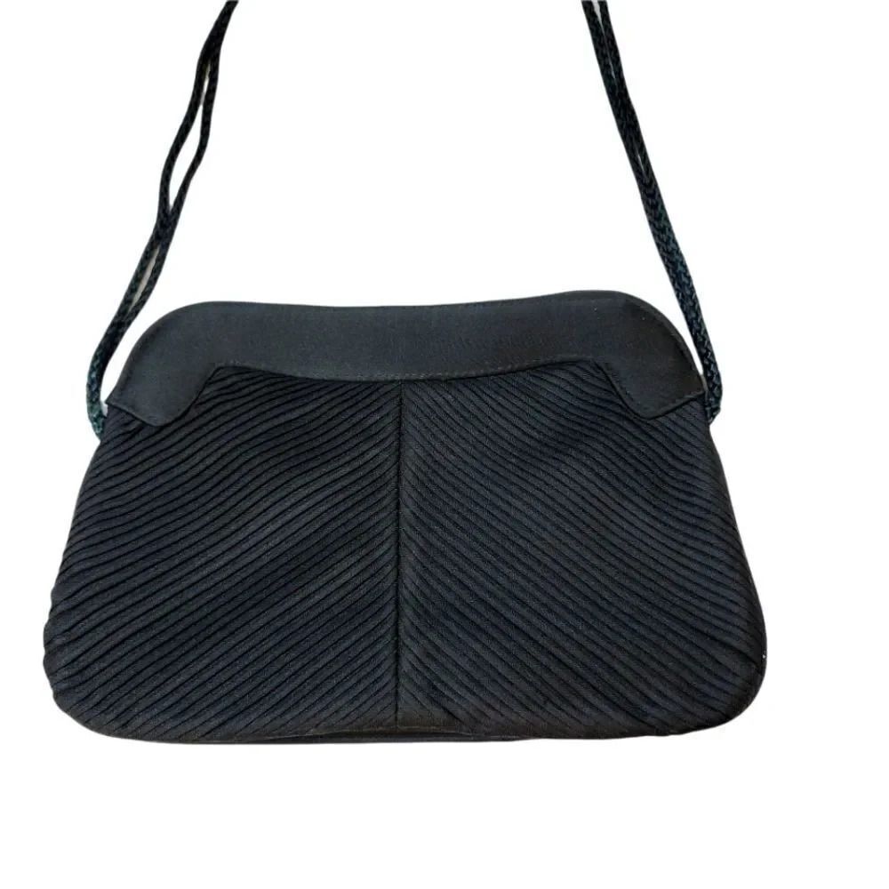 Vintage Magid Mini Pleated Satin Shoulder Clutch Purse